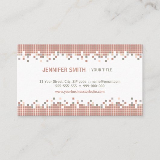 Creatief visitekaartje voor Pixels (Voorkant)