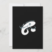 Creatief visserijlogo – modern hengelaarontwerp save the date (Achterkant)
