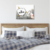 Creatief zijn canvas afdruk (Insitu (Slaapkamer))