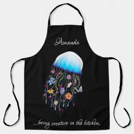 Creatief zijn in de keuken, florale kwallen schort