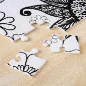 Creatief Zwart wit Yin Yang Nachtdag Mandala Legpuzzel (Zijkant)