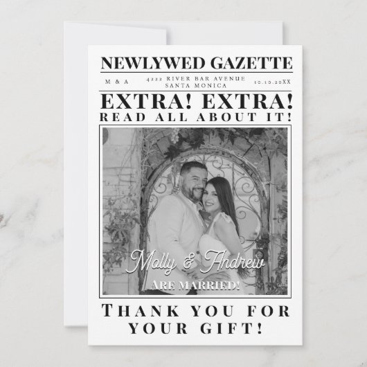 Creatieve aangepaste minimalistische krant foto br kaart (Voorkant)