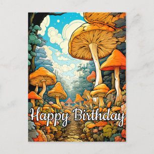 Creatieve Abstract Paddenstoelen Bos Illustratie Briefkaart