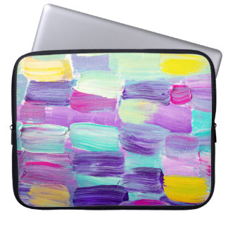 Creatieve abstracte handgeschilderde achtergrond,  laptop sleeve