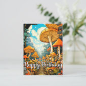 Creatieve Abstracte Paddenstoelen Bos Illustratie Briefkaart (Staand voorkant)