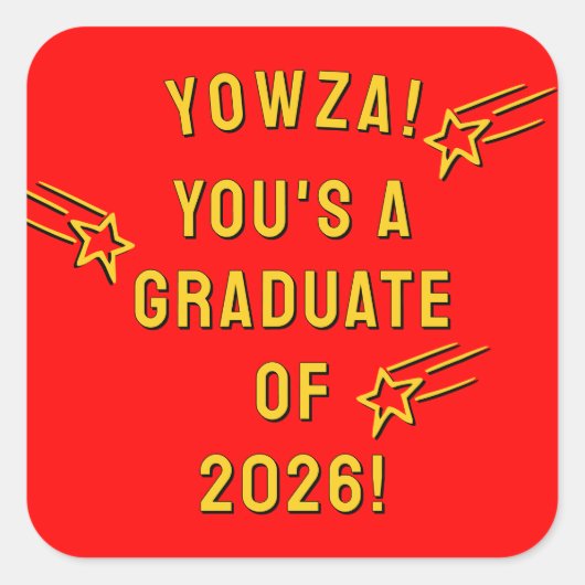 Creatieve Afstuderen 2026 Vierkante Sticker (Voorkant)