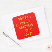 Creatieve Afstuderen 2026 Vierkante Sticker (Envelop)