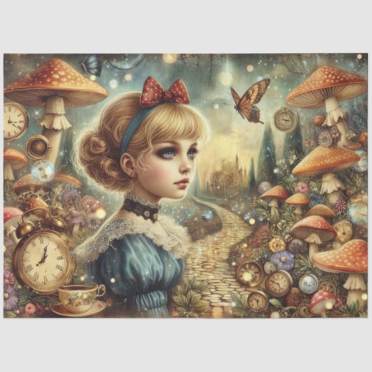 Creatieve Alice Wonderland  Art Decoupage Tissuepapier (Voorkant)