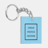 Creatieve, analytische, gepassioneerde acryl Sleut Sleutelhanger (Voorkant Links)