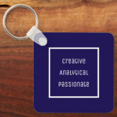 Creatieve, analytische, gepassioneerde acryl Sleut Sleutelhanger (Voorkant)