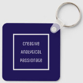 Creatieve, analytische, gepassioneerde acryl Sleut Sleutelhanger (Achterkant)