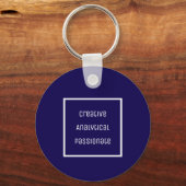 Creatieve, analytische, gepassioneerde acryl Sleut Sleutelhanger (Voorkant)