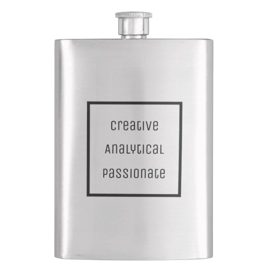 Creatieve, analytische, gepassioneerde klassieke f flacon (Voorkant)
