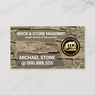 Creatieve artistieke bakstenen muur gebouw visitekaartje