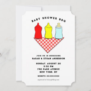 Creatieve baby shower BBQ Kaart
