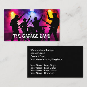 Creatieve Band Te Huur Muziek Visitekaartjes