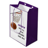 Creatieve Basketbal Middenformaat Cadeautas (Voorkant Gekanteld)