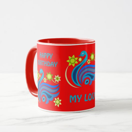 CREATIEVE BIRD-MOK VOOR CADEAU VAN UW VERLIES MOK (Voorkant links)