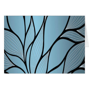 Creatieve bladerenpatroon in luchtig blauwe tinten