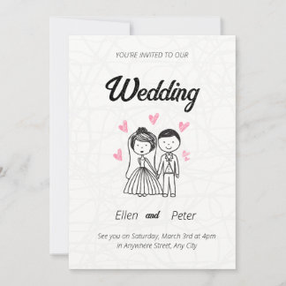 Creatieve bruiloft uitnodiging