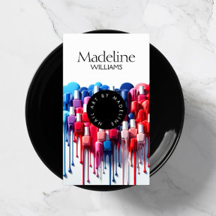 Creatieve Dripping Poolse Nail Artist Salon Visitekaartje