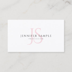 Creatieve Eenvoudige Sjabloon Roze Monogram Modern Visitekaartje