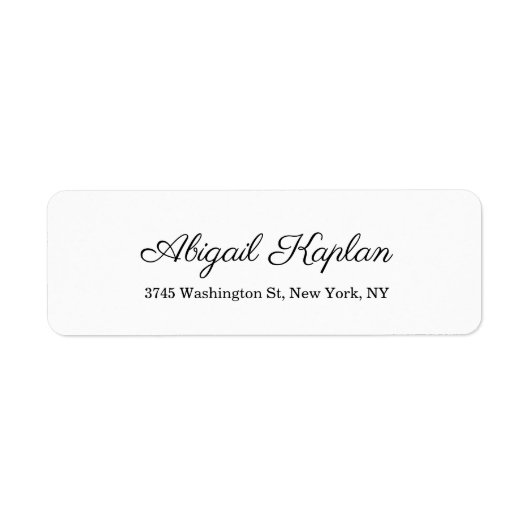 Creatieve Elegante Moderne Parijse Witte Minimalis Etiket (Voorkant)