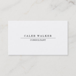 Creatieve Elegante Professionele Plain Eenvoudig W Visitekaartje