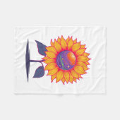 Creatieve energie Bloom-wit Fleece Deken (Voorkant (Horizontaal))