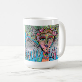 Creatieve Evolutie Engel Soulart Originele Kunst Koffiemok