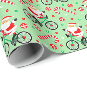 Creatieve Fiets Cyclist Kerstmis Cadeaupapier