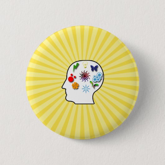 Creatieve geest ronde button 5,7 cm (Voorkant)