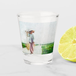 Creatieve geïllustreerde baraccessoires voor feest shot glas