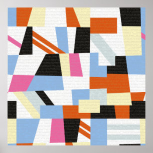Creatieve geometrische vormen, ontwerp van het len poster