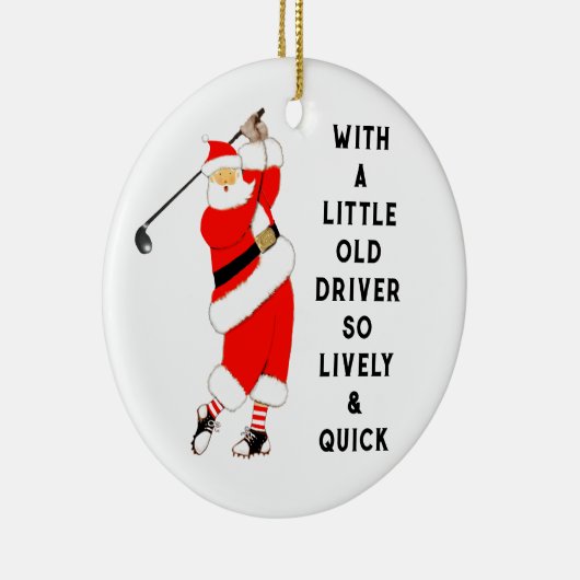 Creatieve Golf Kerstmis Keramisch Ornament (Rechts)