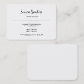 Creatieve Grote Plain Eenvoudige Minimalistische Z Visitekaartje (Voorkant / Achterkant)