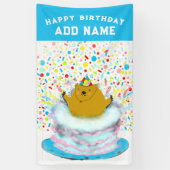 Creatieve Groundhog Day verjaardagsbanner Spandoek (Verticaal)