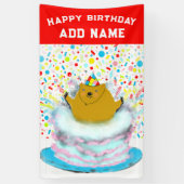 Creatieve Groundhog Day verjaardagsbanner Spandoek (Verticaal)