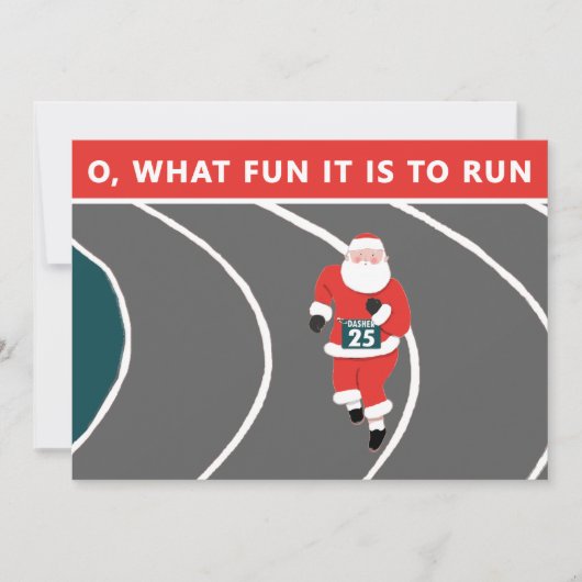 Creatieve hardloop Kerstmis Feestdagenkaart (Voorkant)