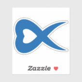 Creatieve Hart Letter X Monogram Sticker (Vel)