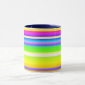 Creatieve heldere artsy striped mok (Midden)