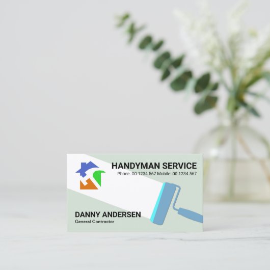 Creatieve het Schilderen van de Startvernieuwing v Visitekaartje (Staand voorkant)