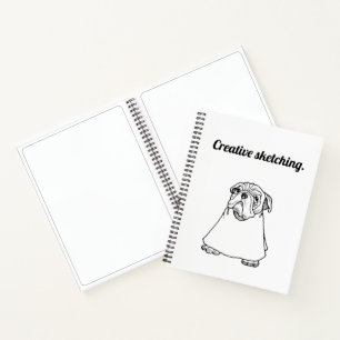 Creatieve honden schetsen notitieboek