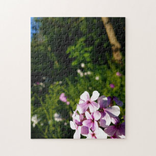 Creatieve houten bloem groene foto legpuzzel