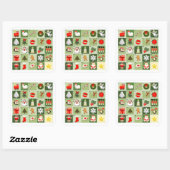Creatieve Kerst Countdown Vierkante Sticker (Vel)