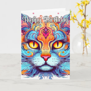 Creatieve Kitty Cat Illustratie Kaart