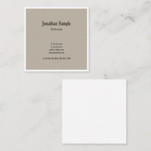 Creatieve klassieke nostalgische ontwerp Amerikaan Vierkante Visitekaartje (Voorkant / Achterkant)