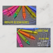 Creatieve kleurpotlood aanpasbare visitekaartjes (Voorkant / Achterkant)