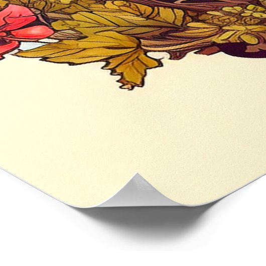 Creatieve kleurrijke paddestoel collage poster (Hoek)