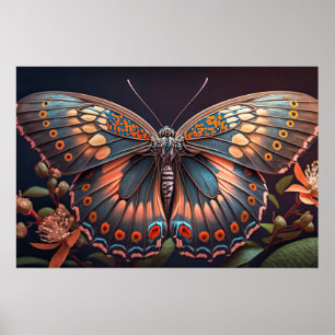Creatieve Kleurrijke Vlinderillustratie Poster